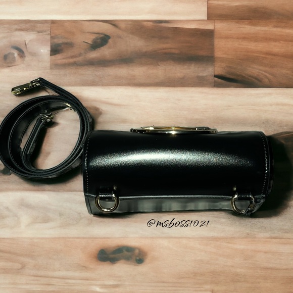 VALENTINO by Mario Valentino Italy Leather Honey Forever Crossbody in Black NWT - Picture 4 of 13